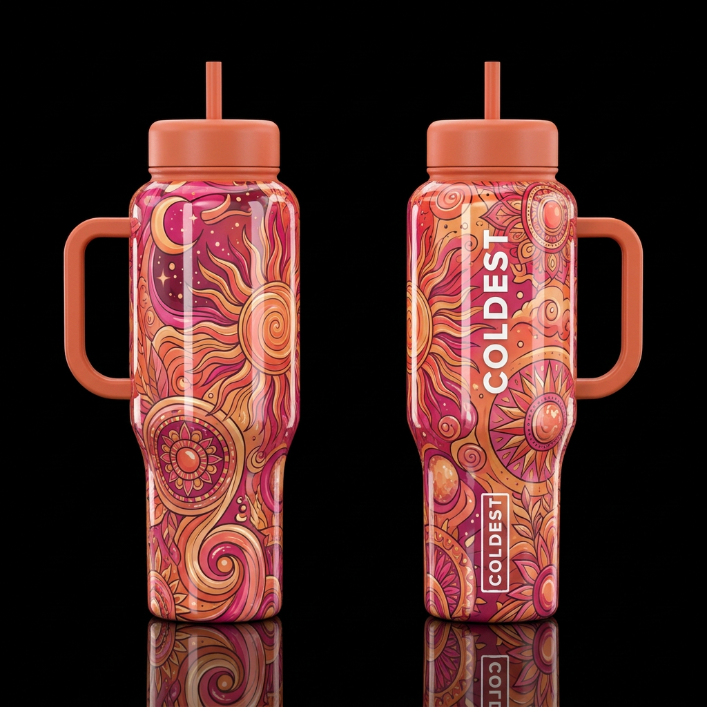 Sun Kissed water bottle design