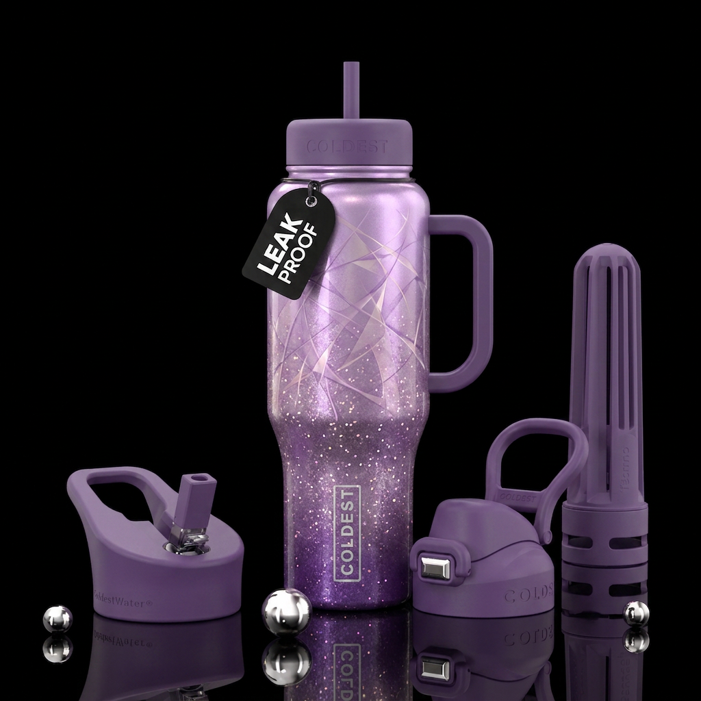 Lilac dreams water bottle design
