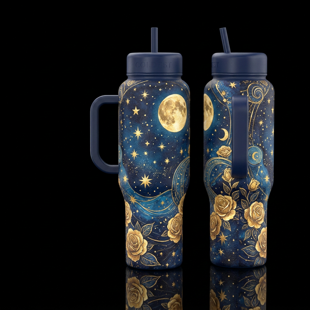 Written in the Stars water bottle design