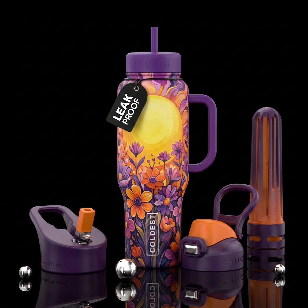 Blooming in the Sun water bottle design
