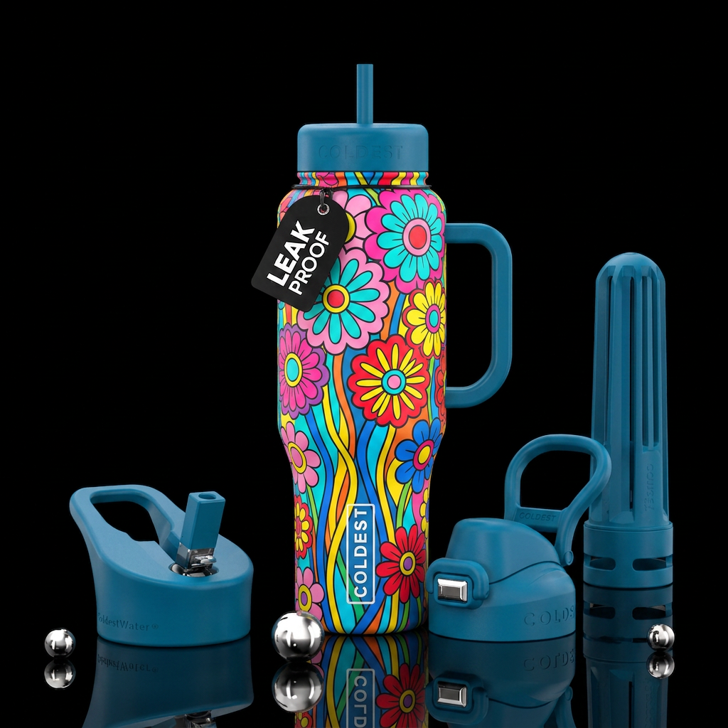 Pop Floral water bottle design