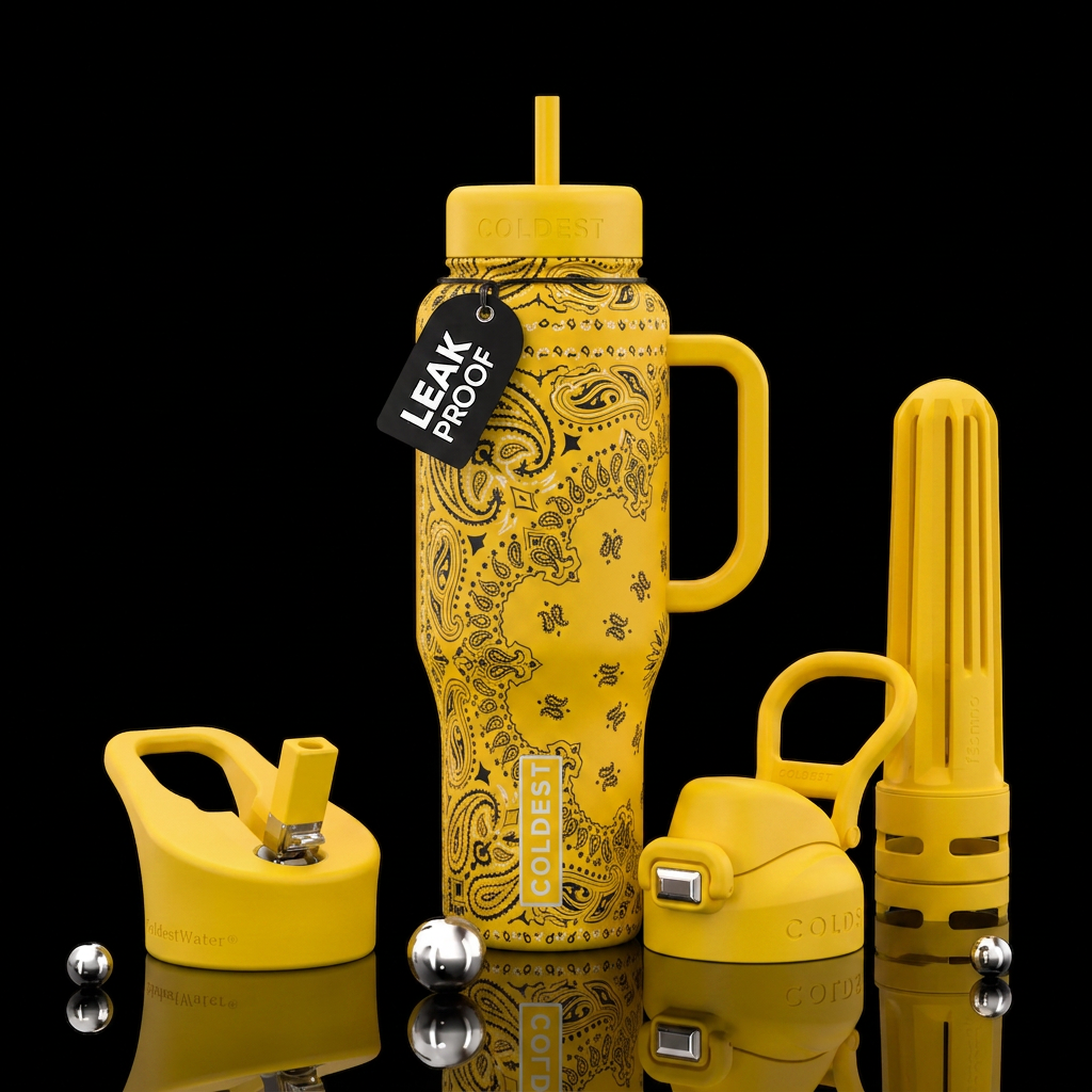 The Yellow Bandana water bottle design