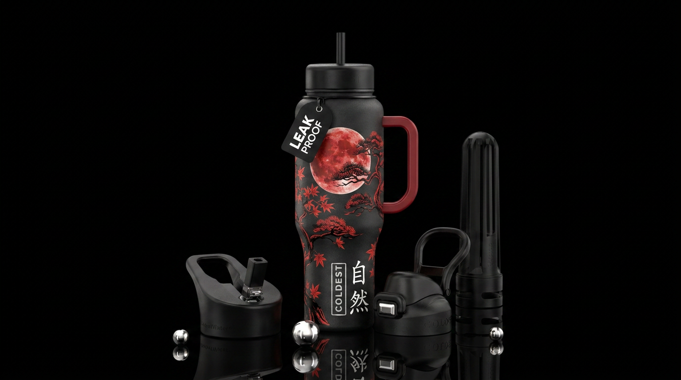 Japanese Nature water bottle design