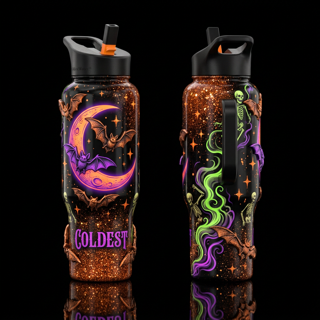 Witchy Moon water bottle design