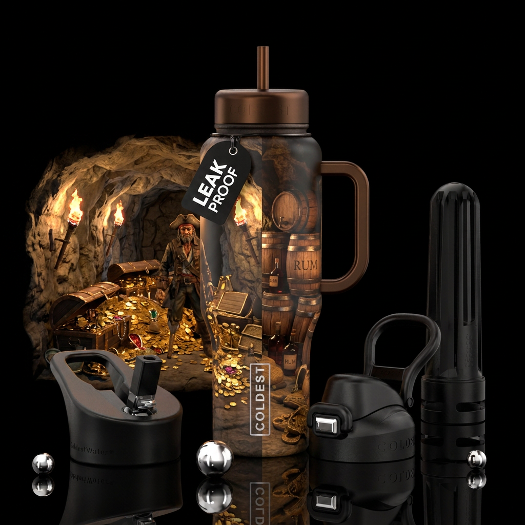 Aye Matey water bottle design