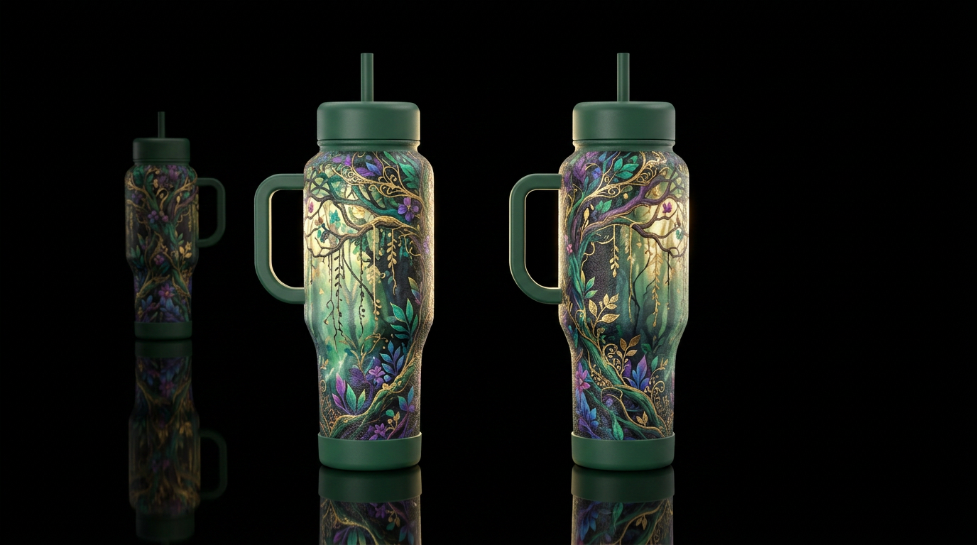 Enchanted Forest water bottle design