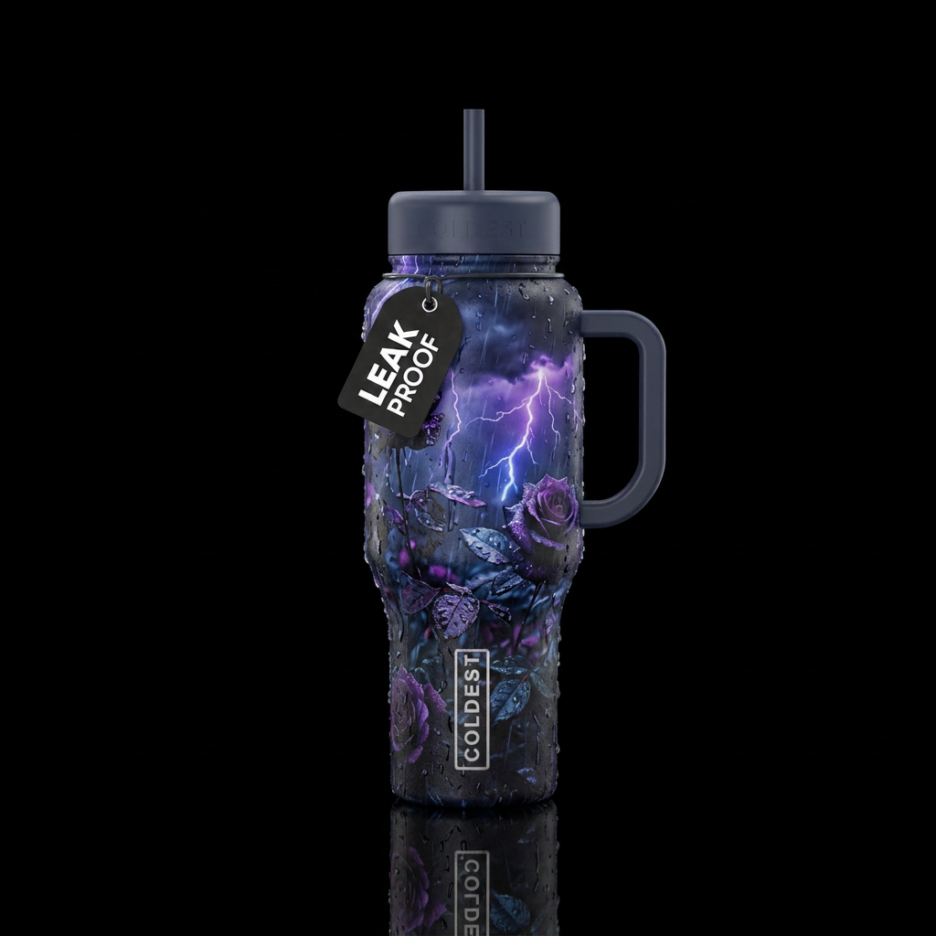 Moody Rainy Day water bottle design