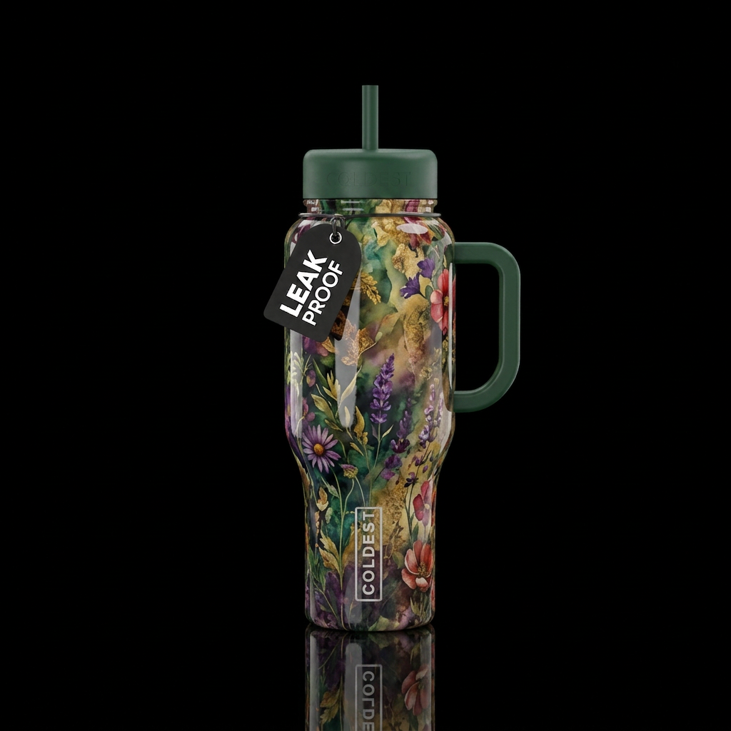 Sacred Wildflowers water bottle design