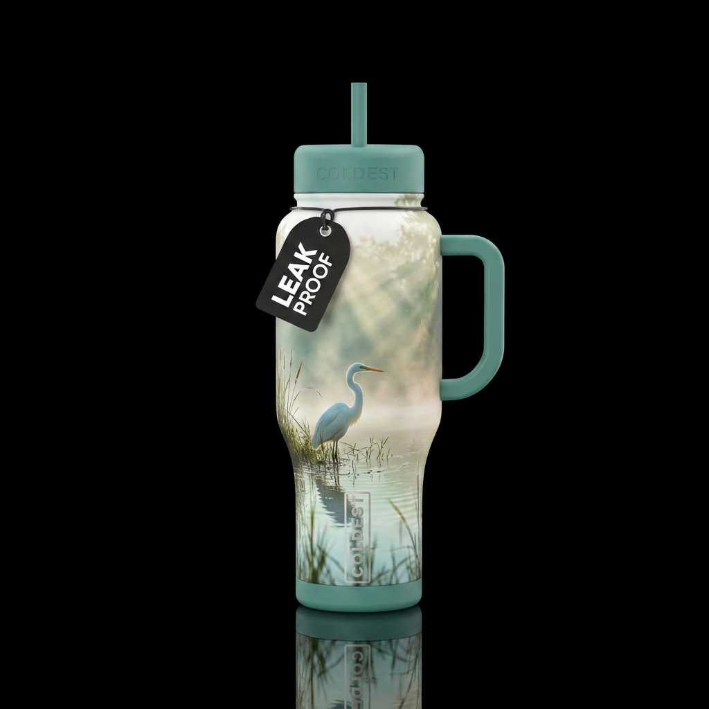 Spring Egret water bottle design