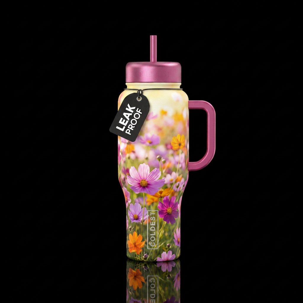 Spring Florals water bottle design