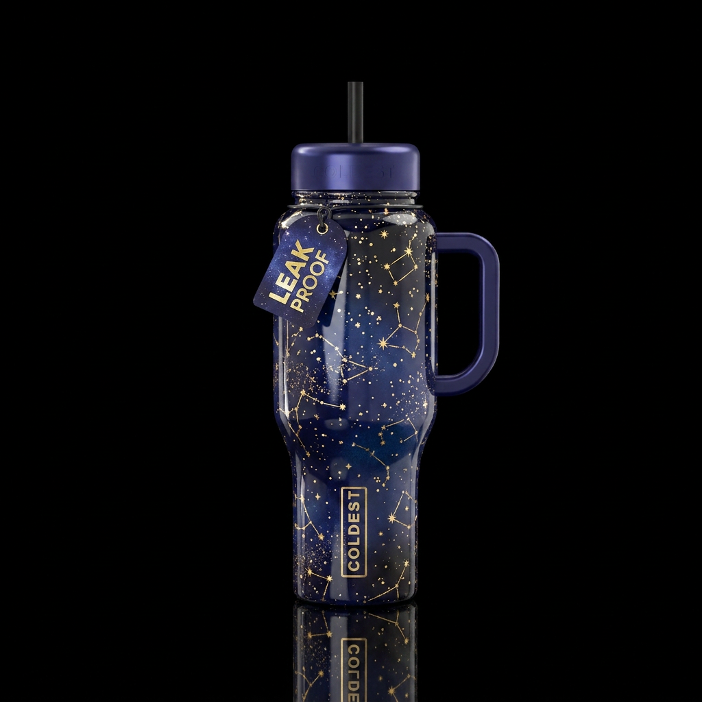 Constellation for Dreamers, night owls, meditation... water bottle design