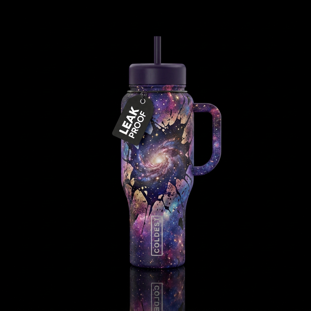 Celestial Burst water bottle design