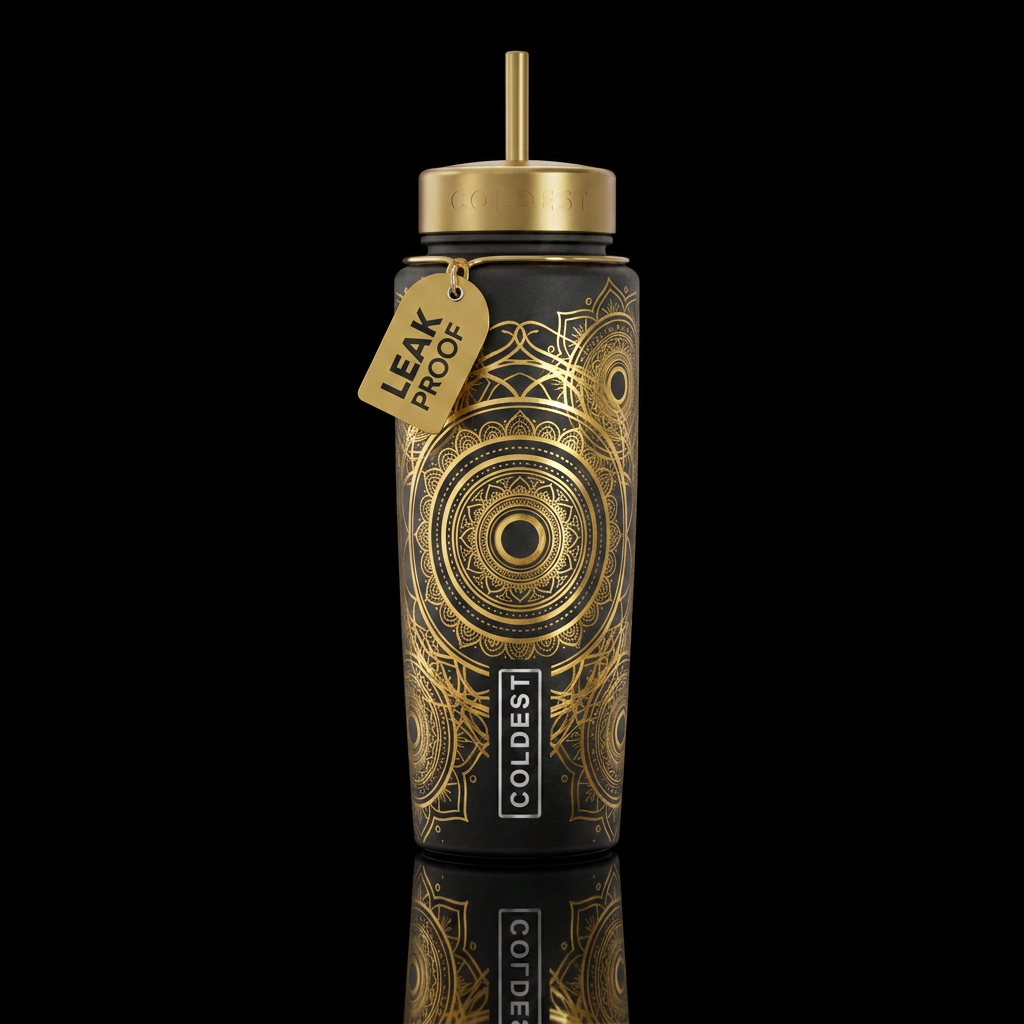 Golden Reverie water bottle design
