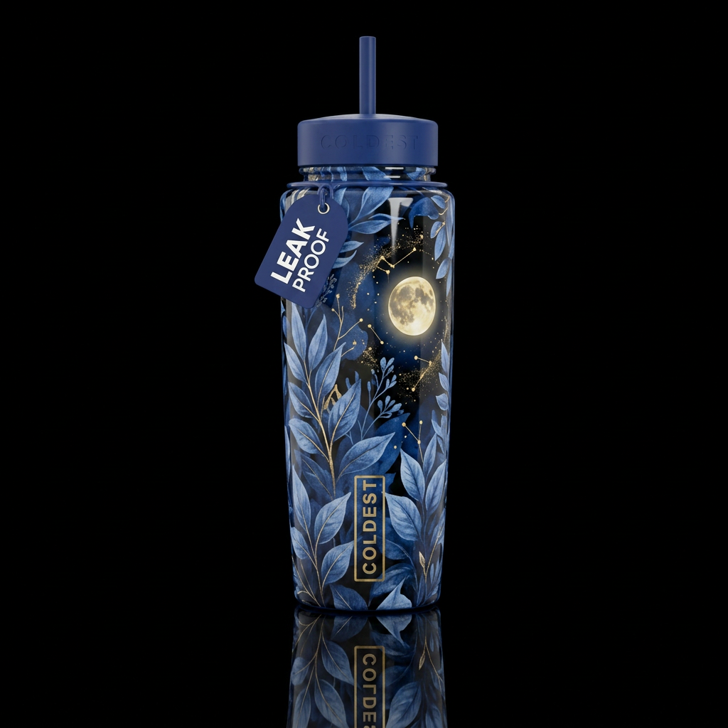 Moonlit Forest water bottle design