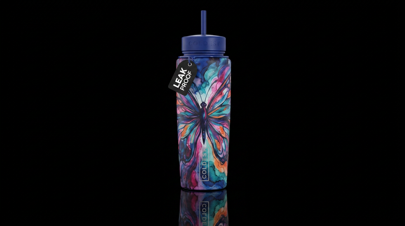 Winged Beauty water bottle design