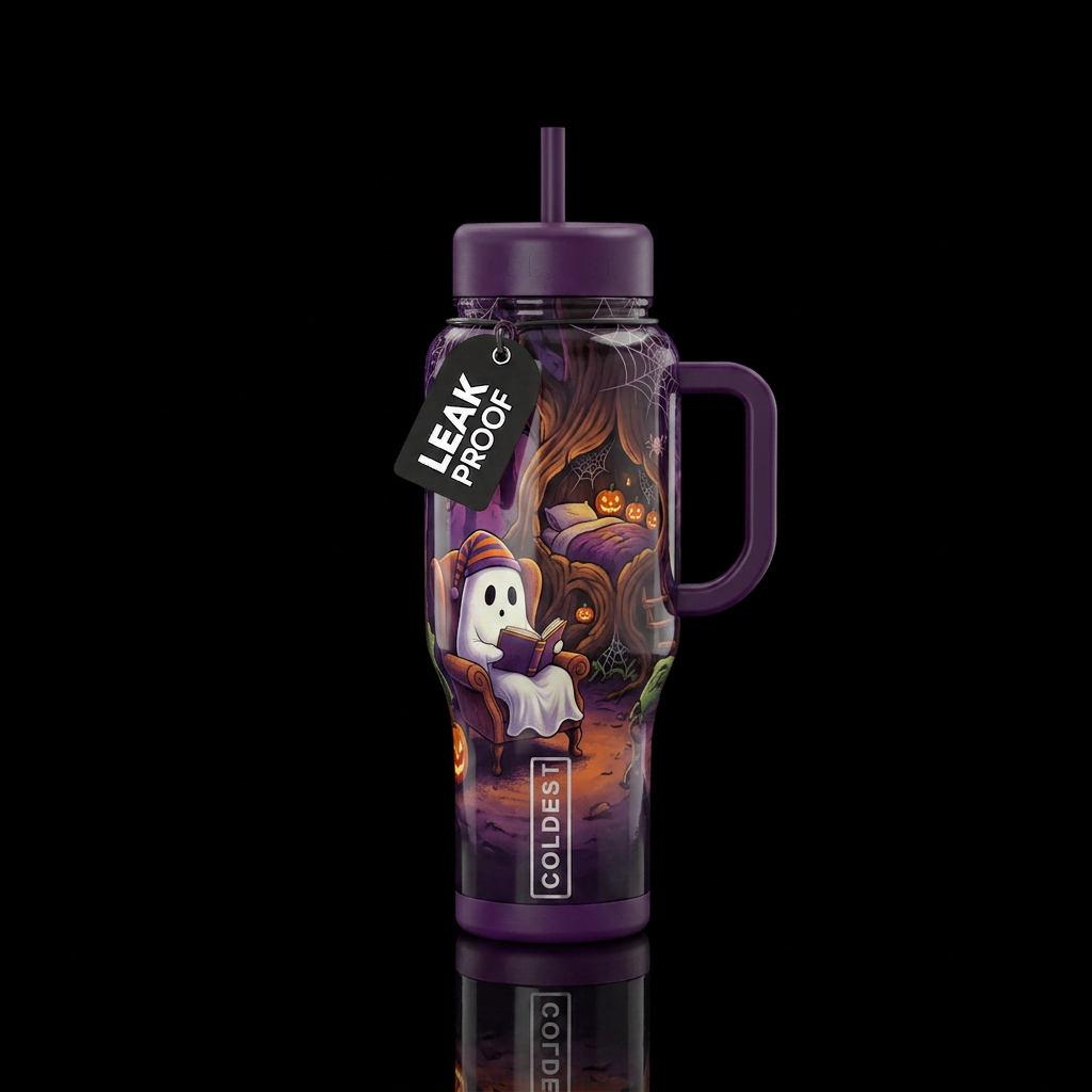 Spooky Bootime Story water bottle design