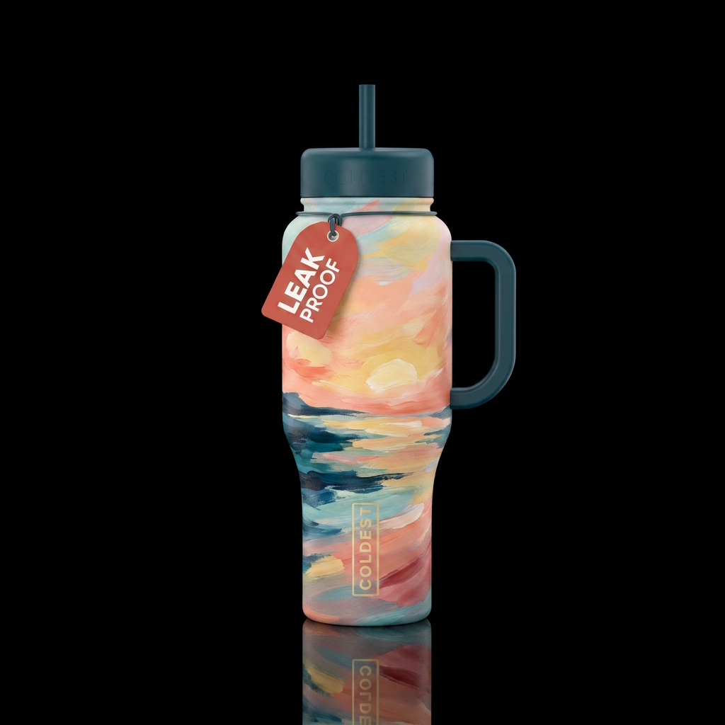 New England Sunrise water bottle design