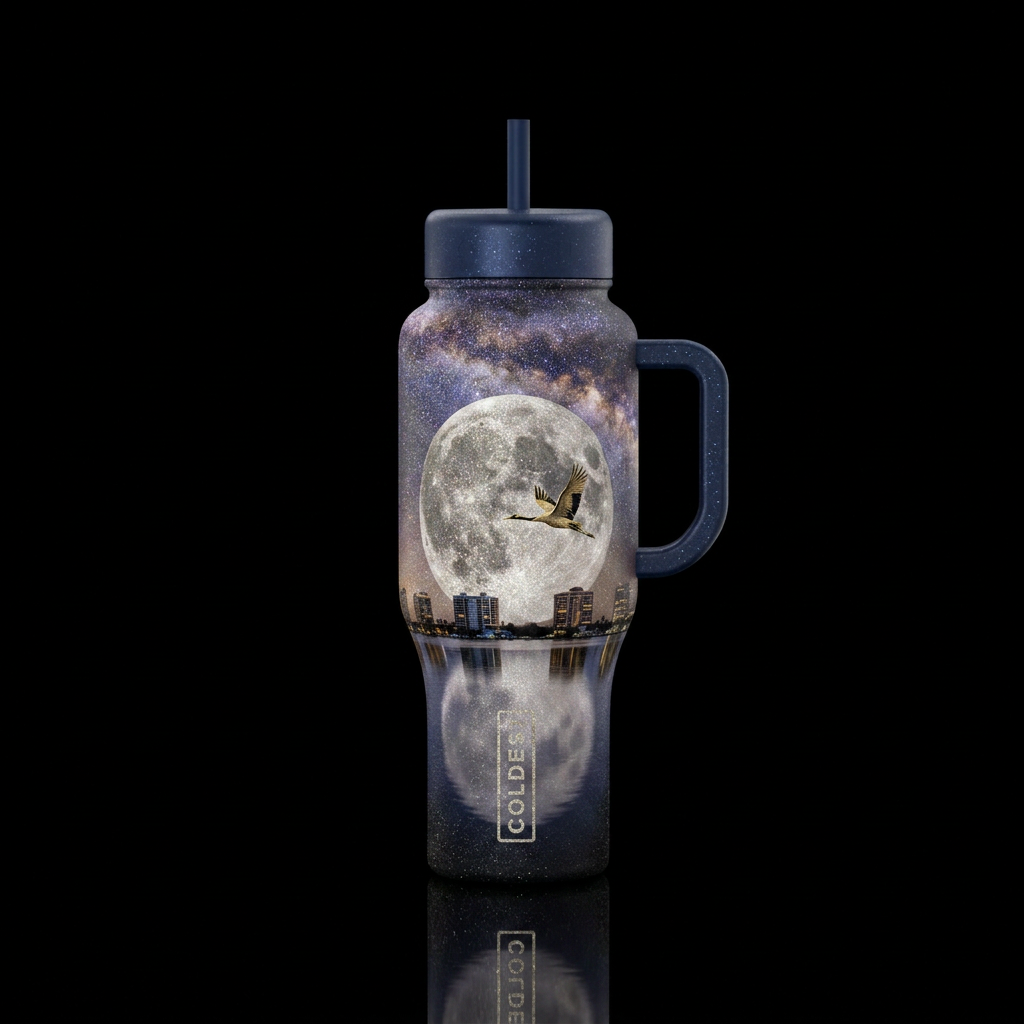 Moon over Naples FL water bottle design