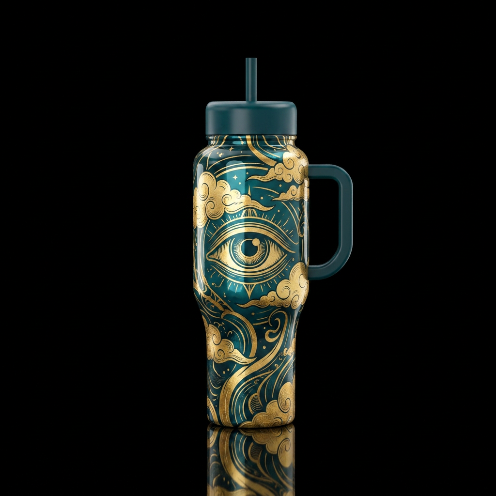 The All Seeing Eye water bottle design