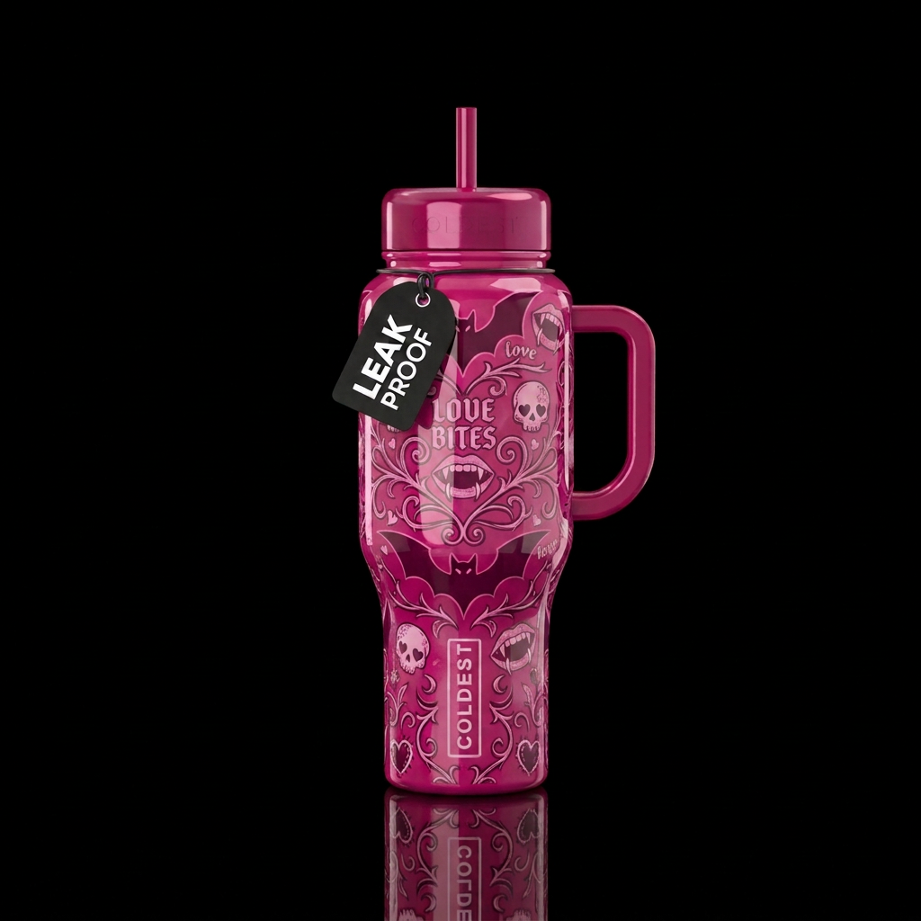 Love Bites water bottle design