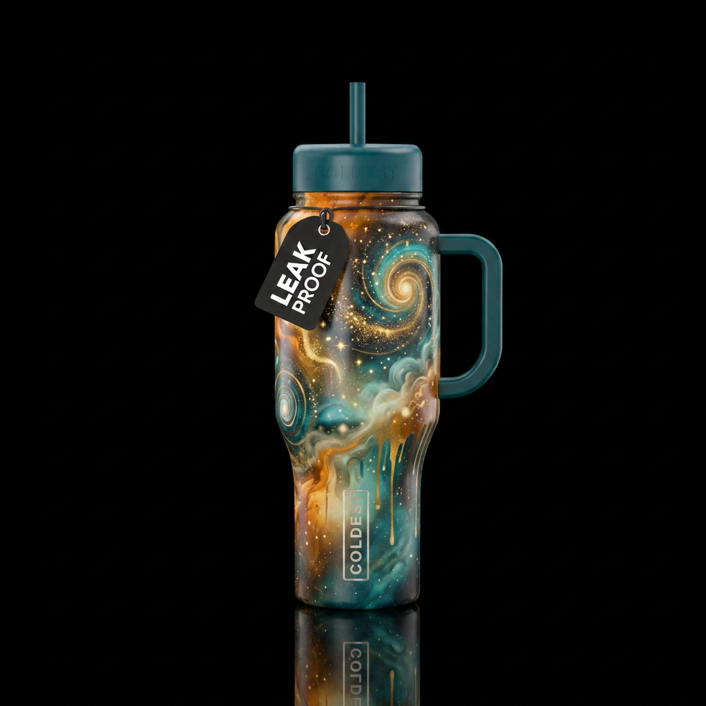 Whimsy Swirl water bottle design