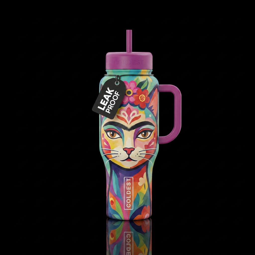 Freida Cat water bottle design