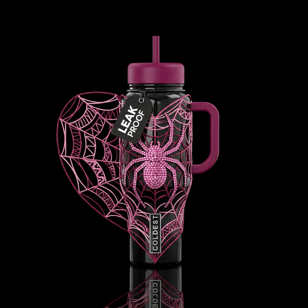 Itsy Bitsy Spider water bottle design