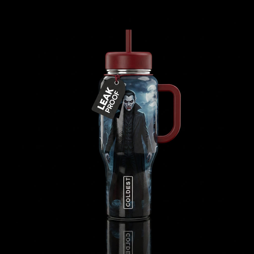 Dracula at Midnight water bottle design