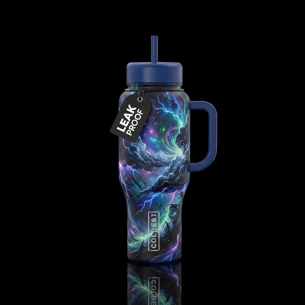 Rolling Thunder water bottle design
