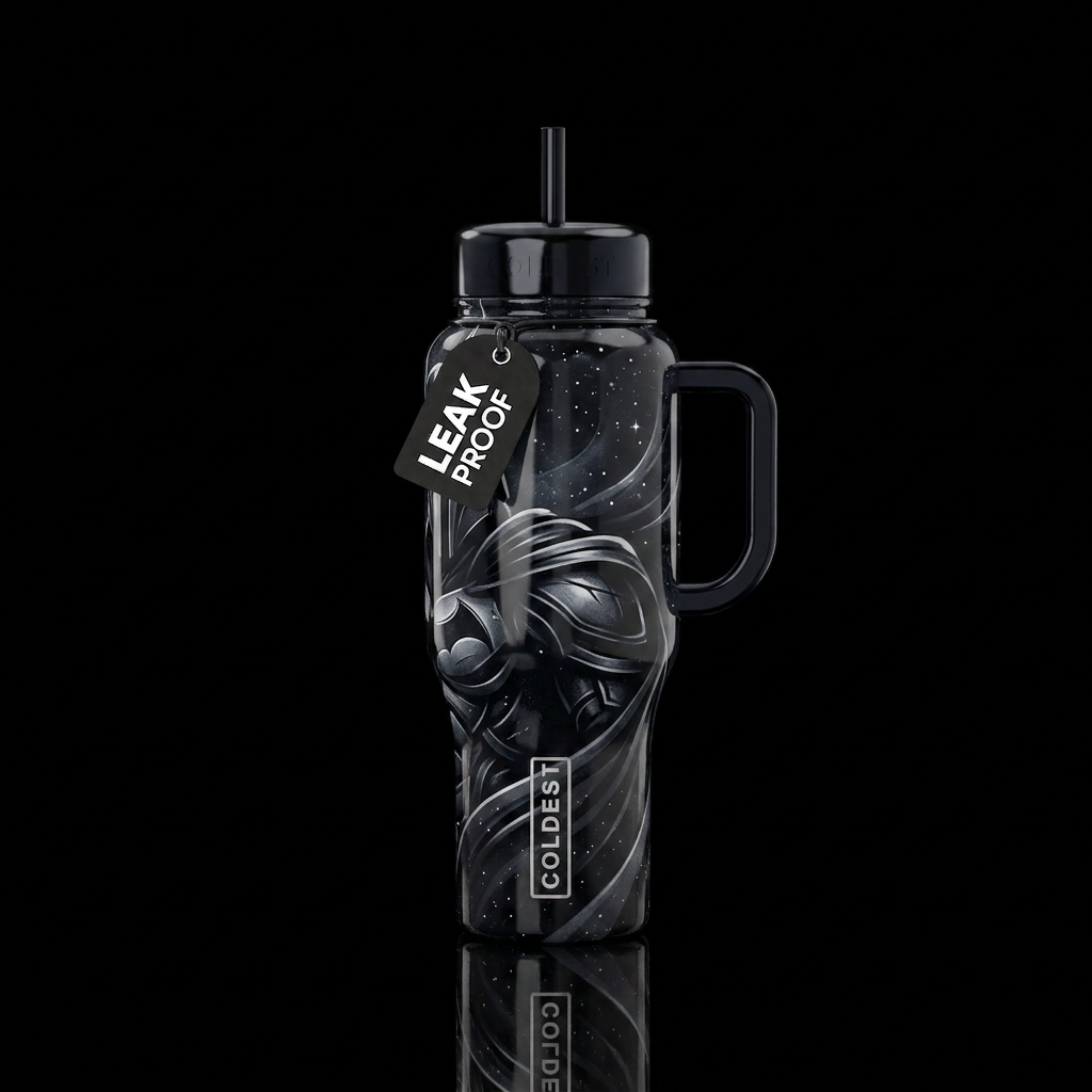 Dark Knight on a Dark Night water bottle design