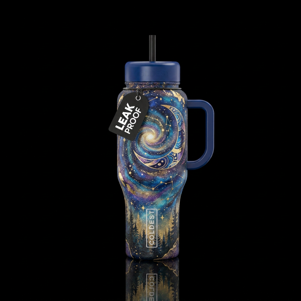 Galaxy Forest water bottle design