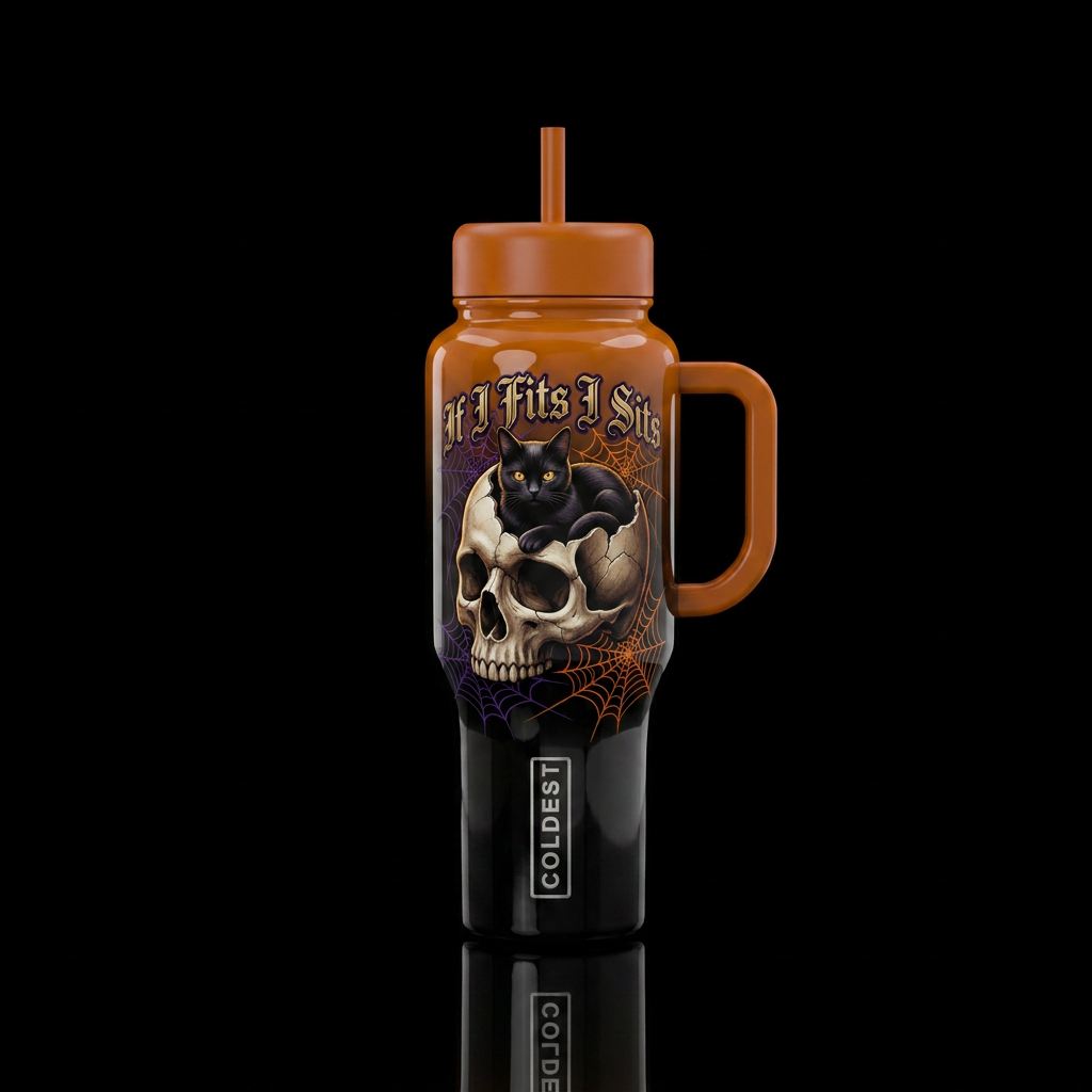 “If I Fits I Sits” water bottle design