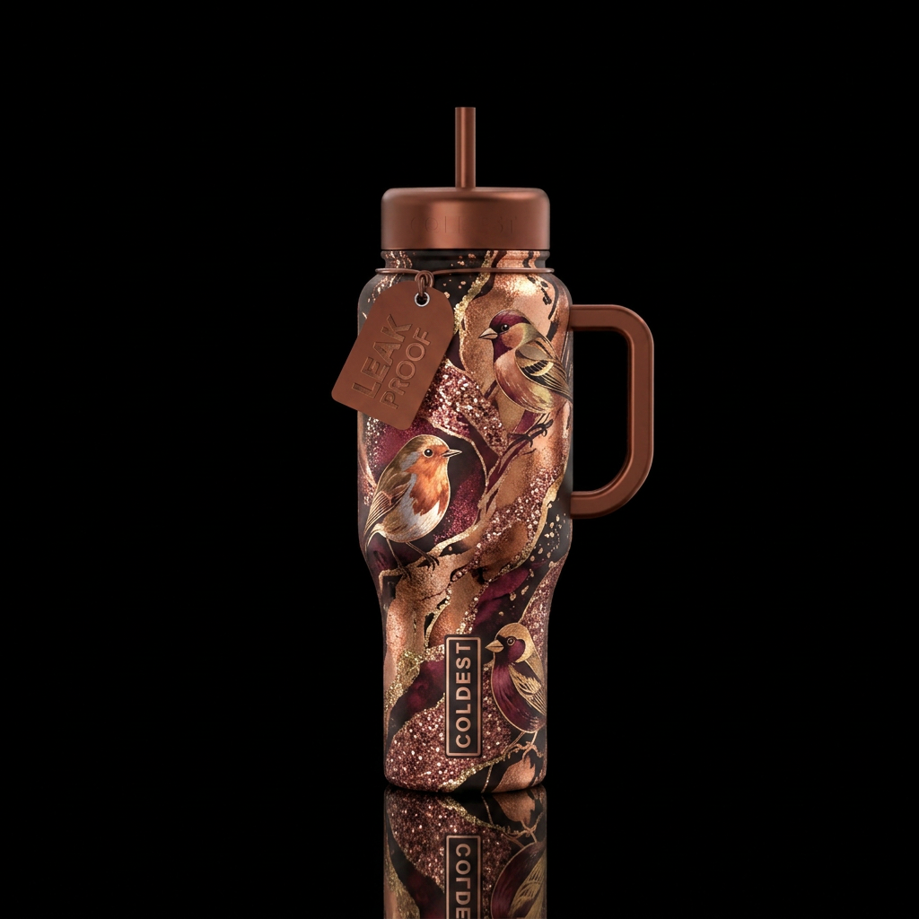 Fall Wren water bottle design