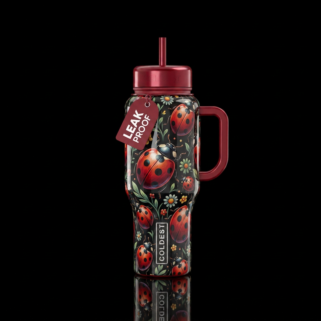 Ladybugs water bottle design