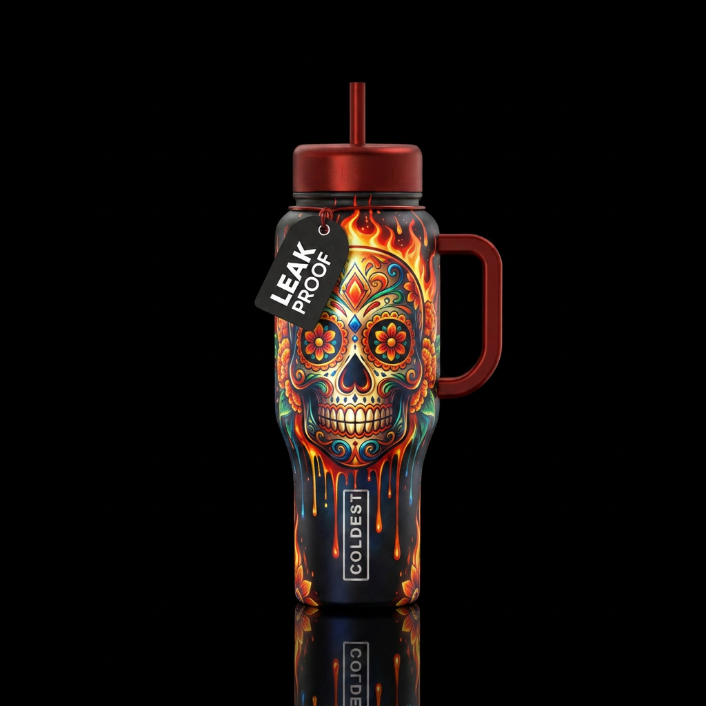 I’m on Fire water bottle design