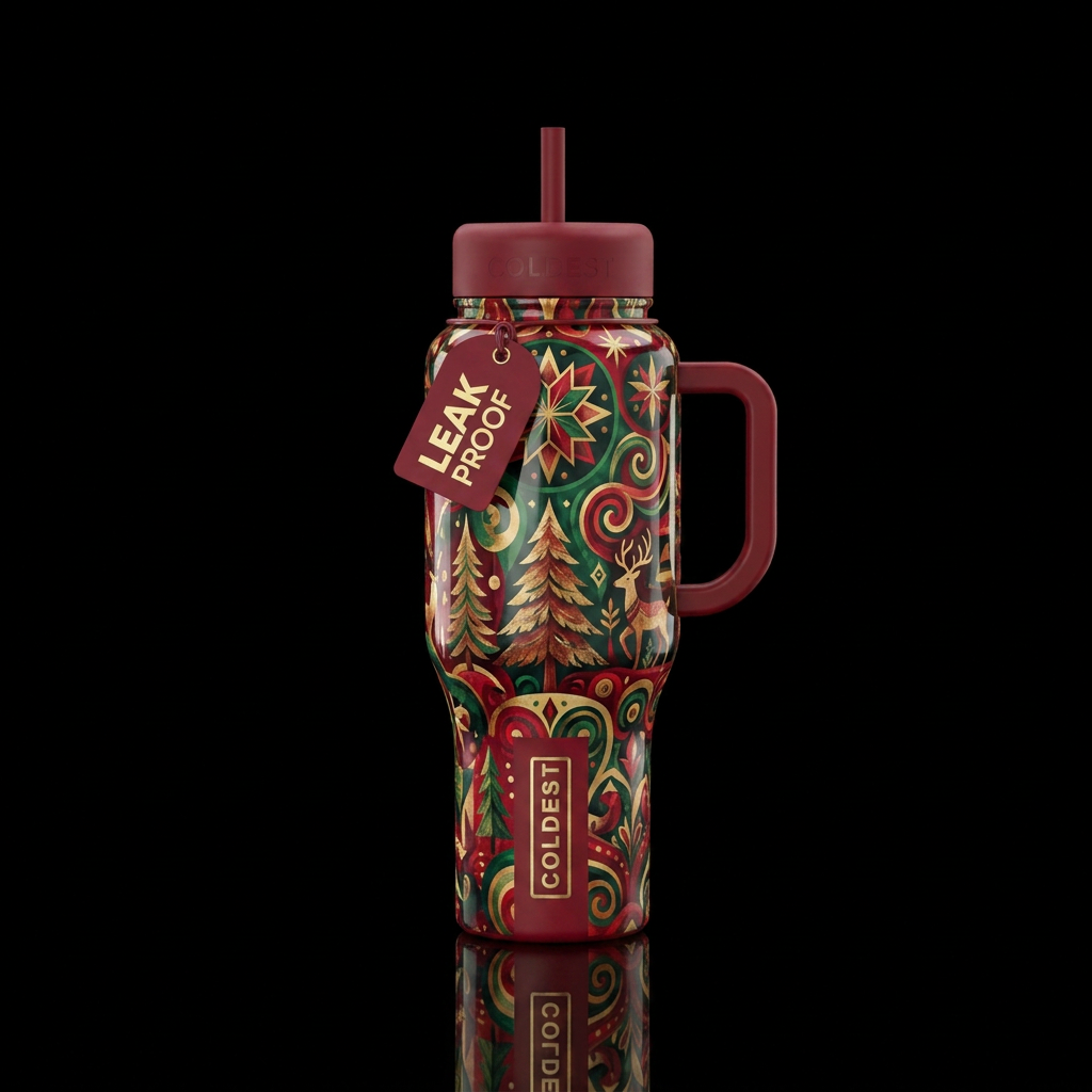 Ho Ho Ho water bottle design