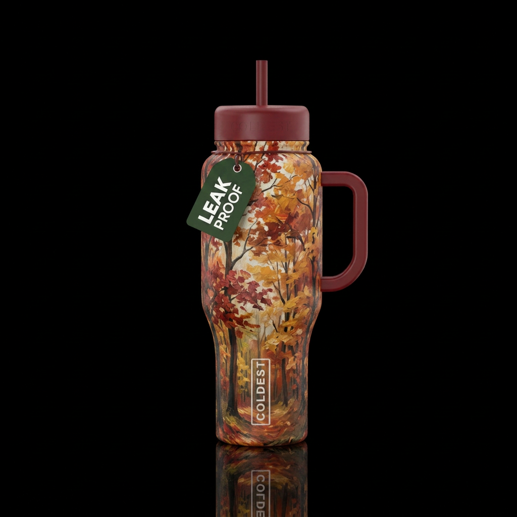 Autumn water bottle design