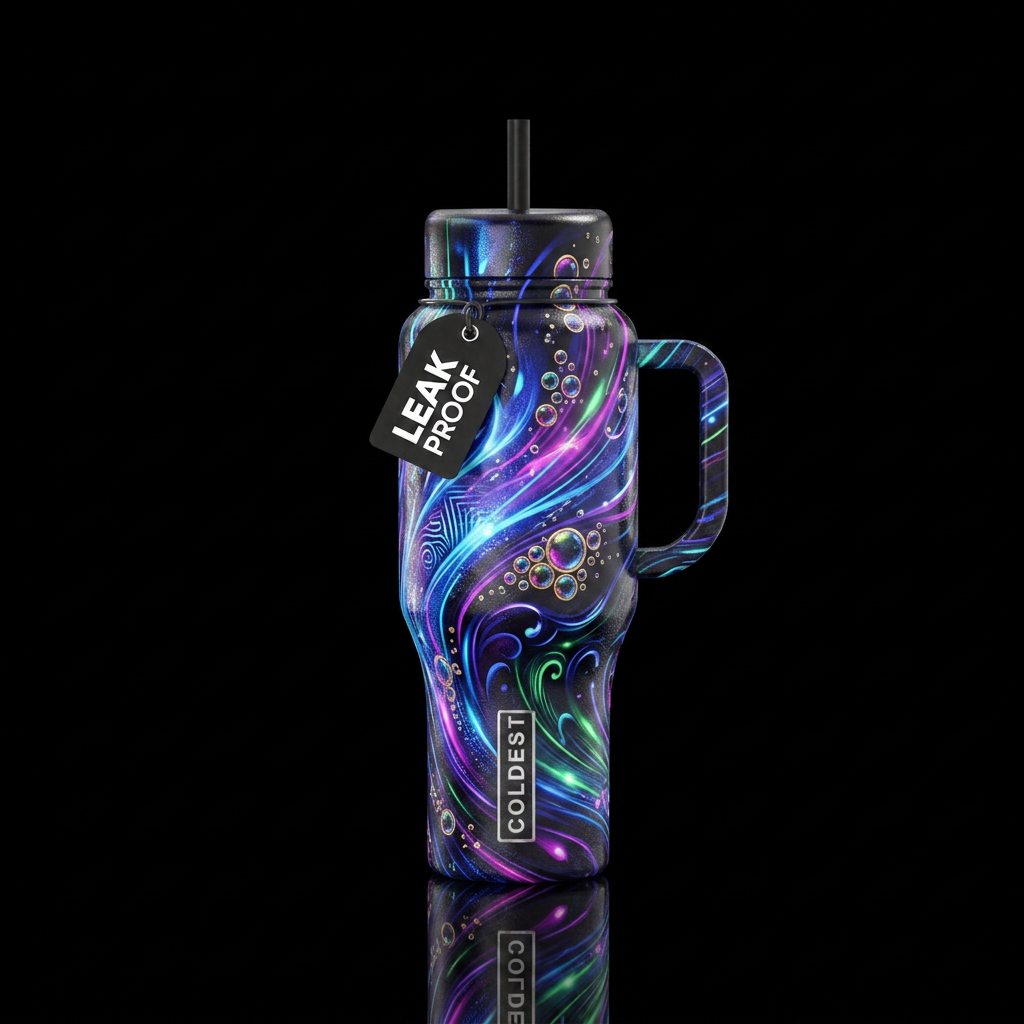 Static Bubbles water bottle design
