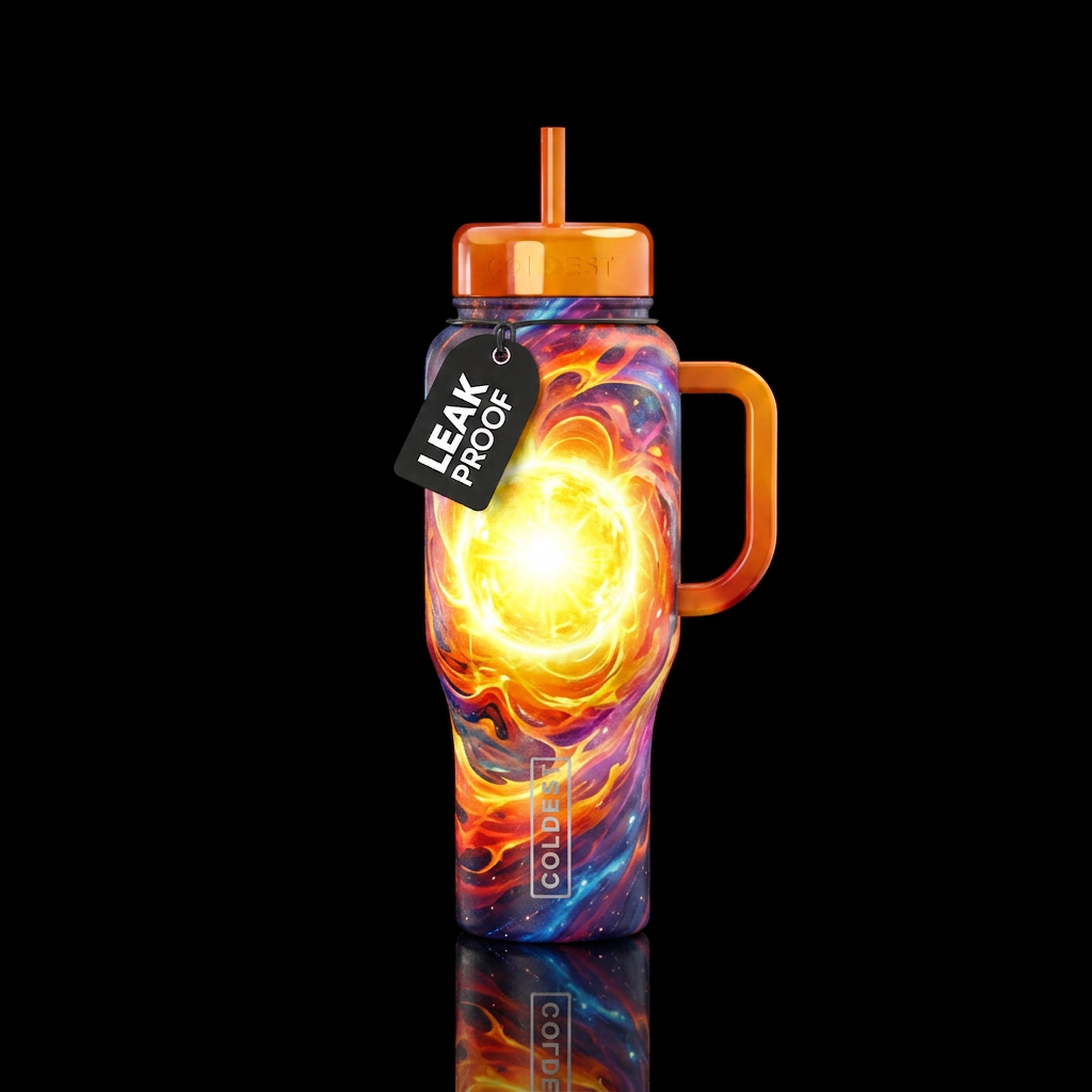 Center of the Sun water bottle design