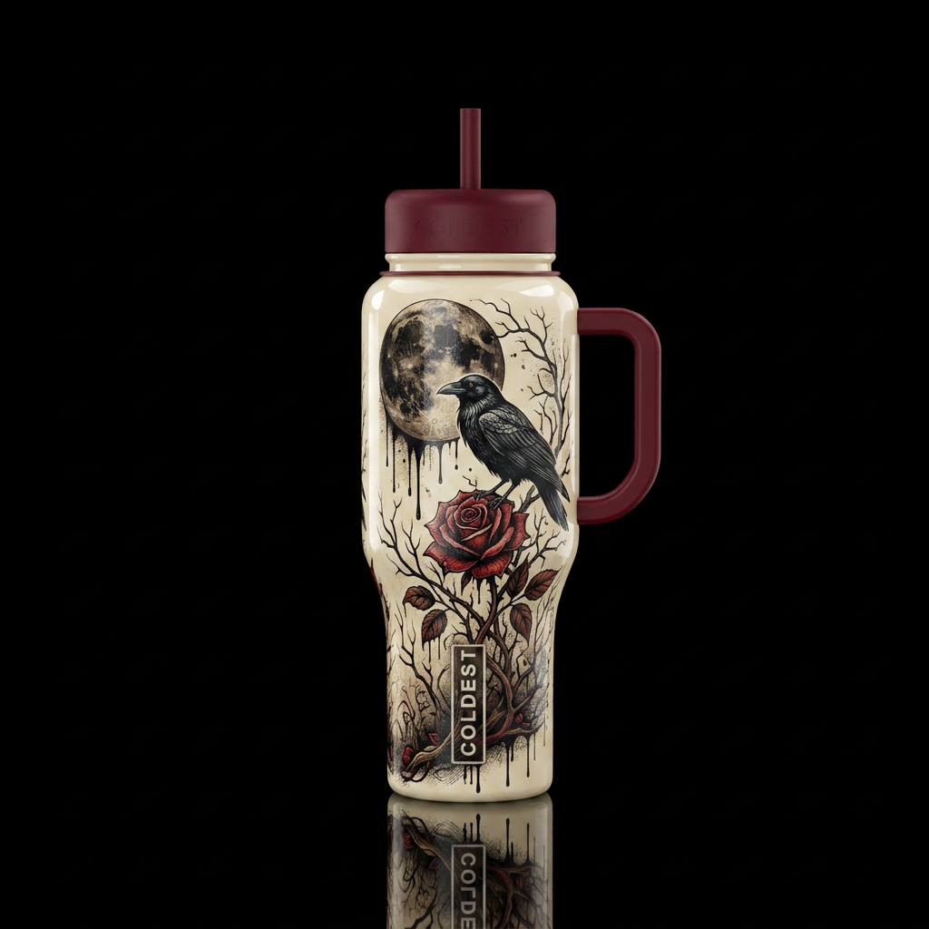 The Raven water bottle design