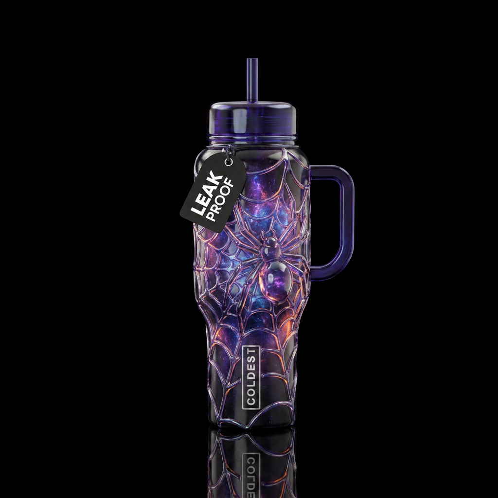 Glass Spider water bottle design