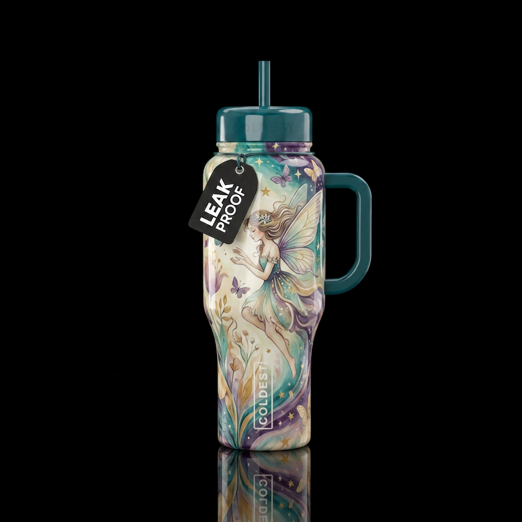 Whimsical Fairy water bottle design