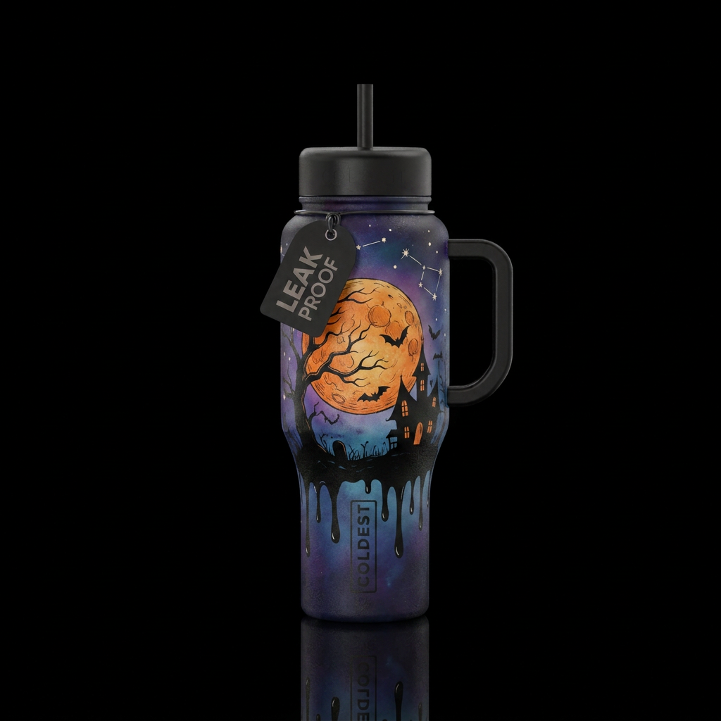 Dark Moon water bottle design