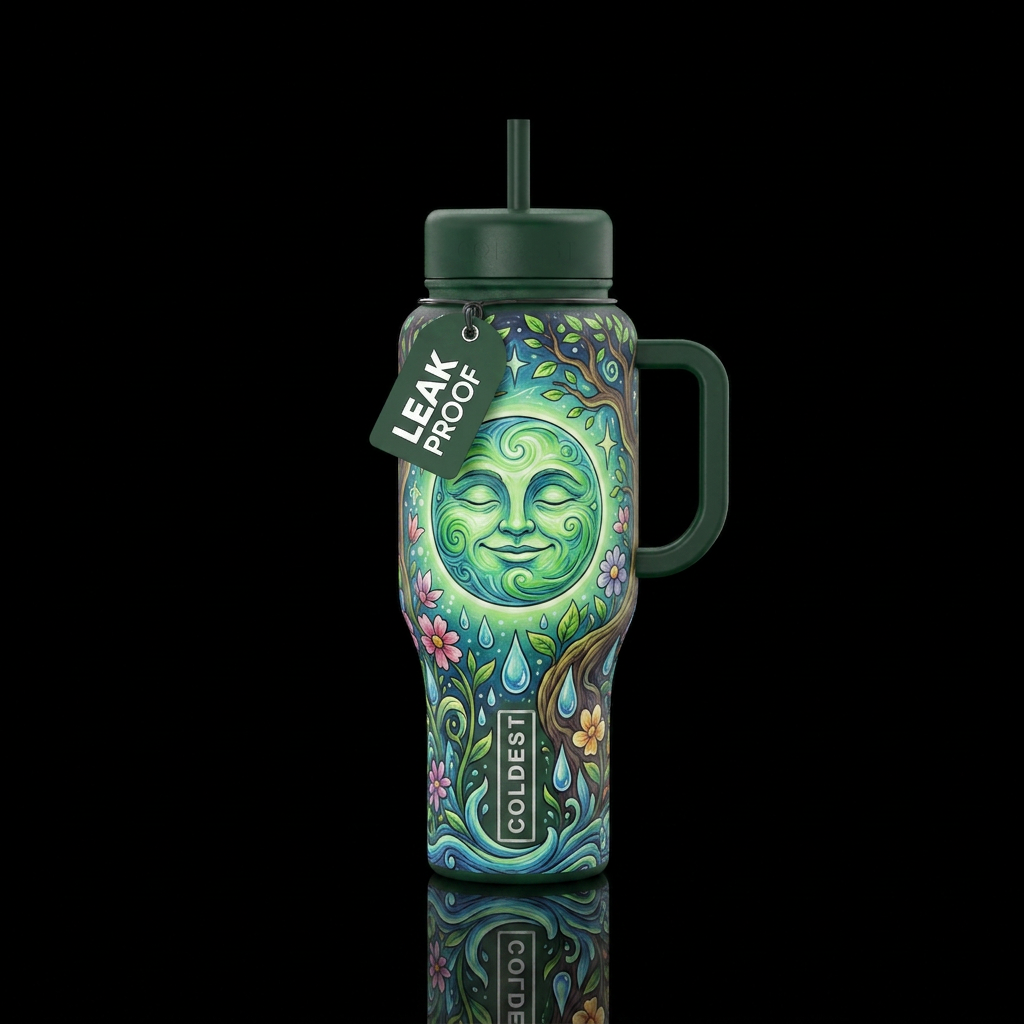 Spring Moon water bottle design