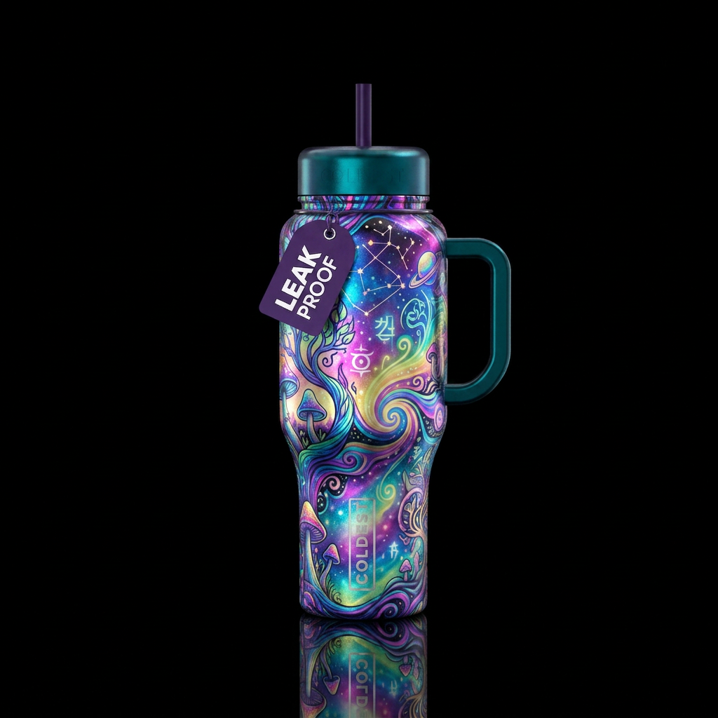 Psychedelic Fantasy water bottle design