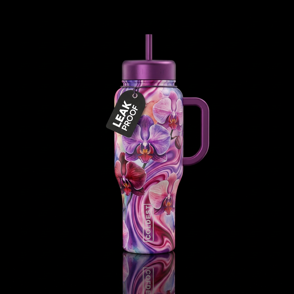 Irises water bottle design