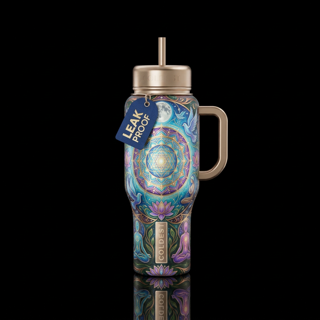 The Peaceful Mind water bottle design