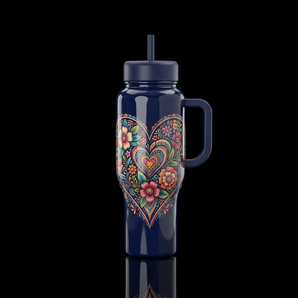 Piece of My Heart water bottle design