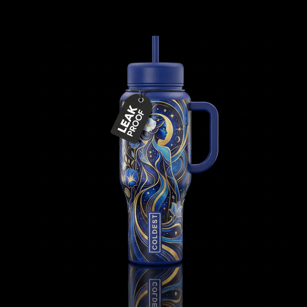 Queen of the Night water bottle design
