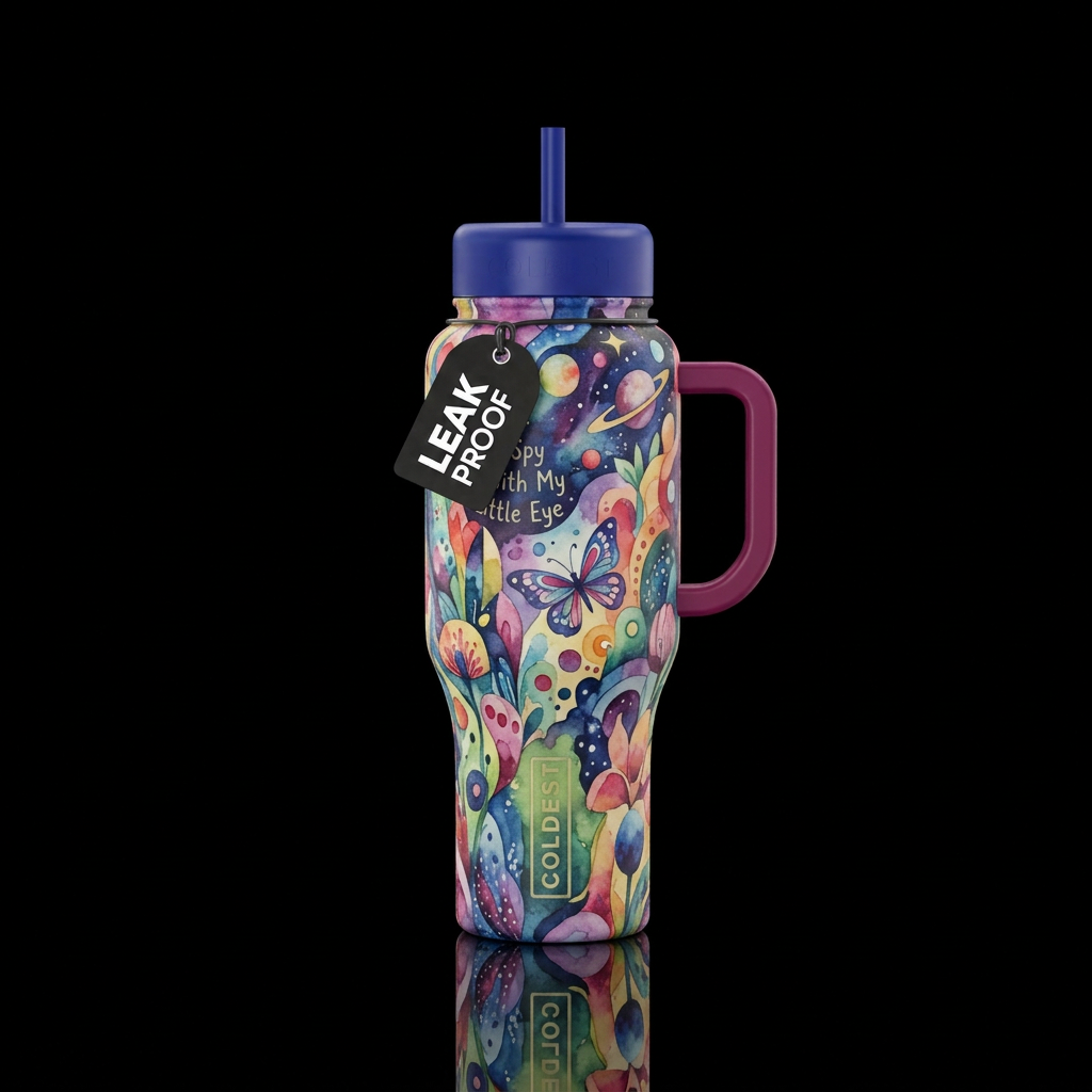 “I Spy With My Little Eye” water bottle design